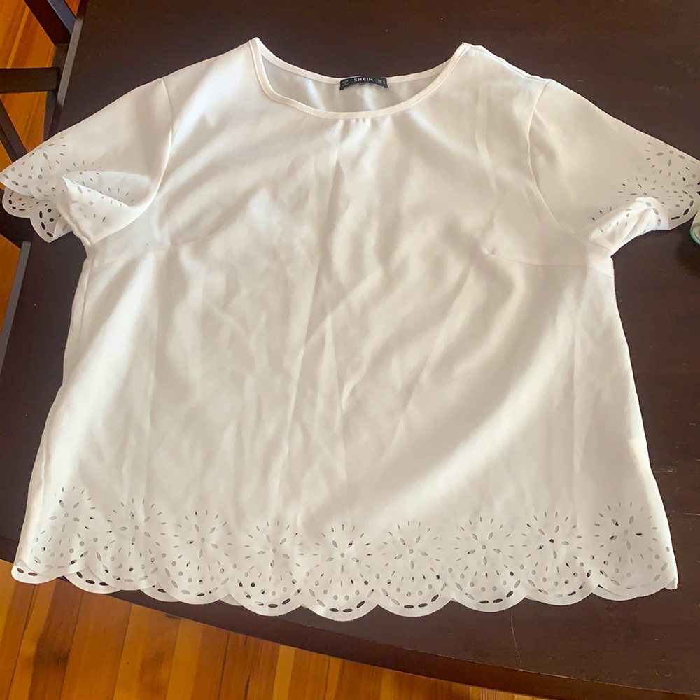 White shein shirt